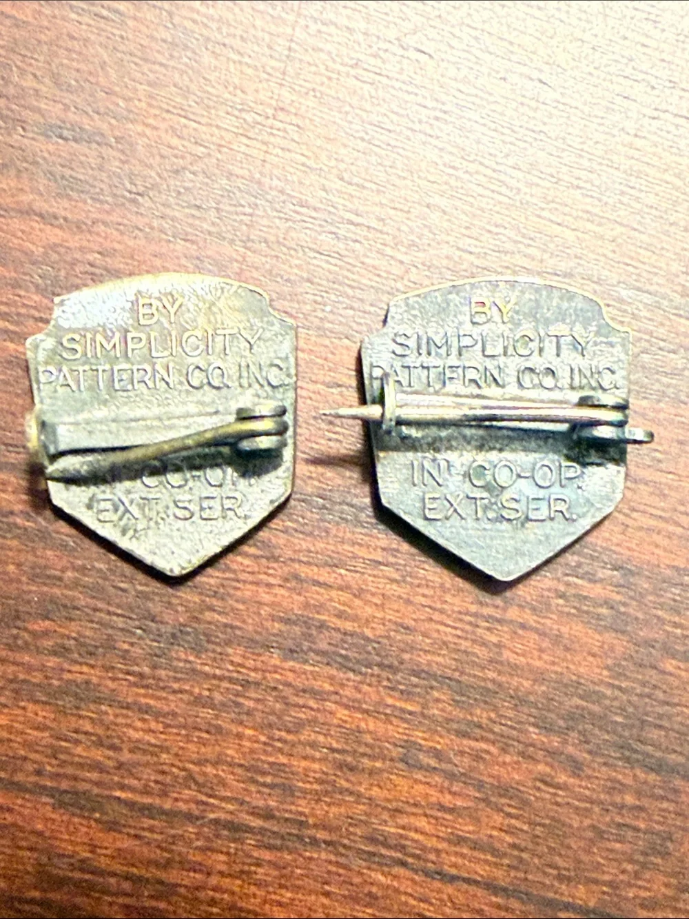Vintage 50’s 4-H Club Pins — Green Clover Motif; Dress Revue
